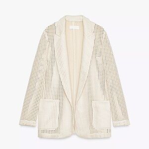 ZARA Faux Suede Cutout Blazer – XS | NWOT